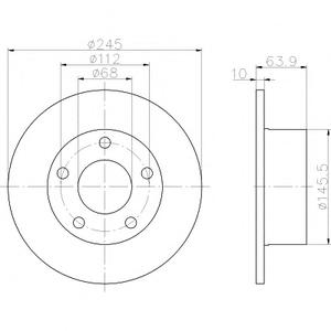 Тормозной диск HELLA PAGID 8DD355102801