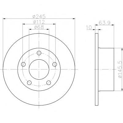 Тормозной диск HELLA PAGID