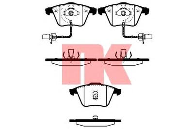 Комплект тормозных колодок, дисковый тормоз NK 224758