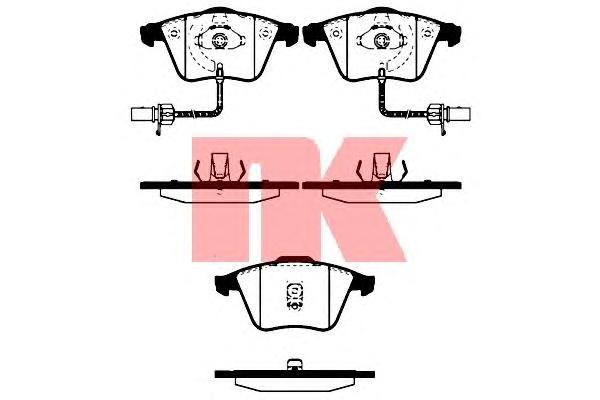 Комплект тормозных колодок, дисковый тормоз NK