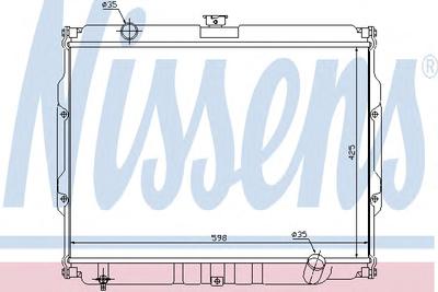 Радиатор, охлаждение двигателя NISSENS 67046