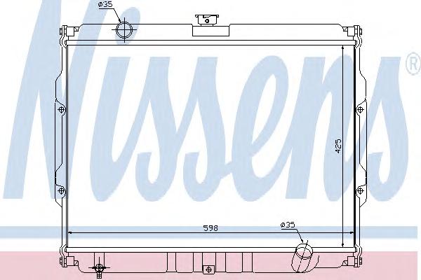 Радиатор, охлаждение двигателя NISSENS