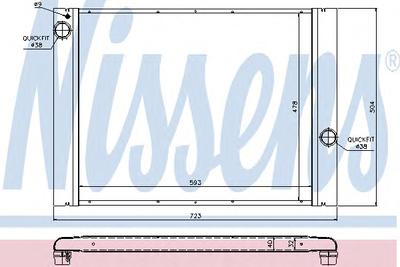 Радиатор, охлаждение двигателя NISSENS 60764