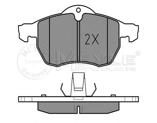 Комплект тормозных колодок, дисковый тормоз MEYLE