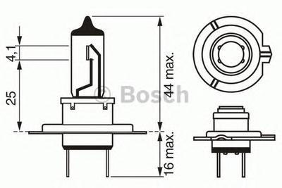 Лампа накаливания, фара дальнего света BOSCH 1 987 302 079