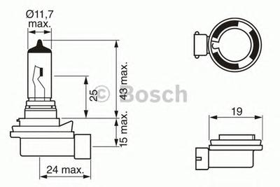 Лампа накаливания, противотуманная фара BOSCH 1 987 302 081
