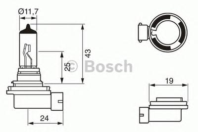 Лампа накаливания, противотуманная фара BOSCH 1 987 302 084