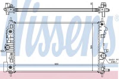 Радиатор, охлаждение двигателя NISSENS 630723
