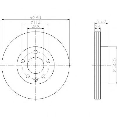 Тормозной диск HELLA PAGID