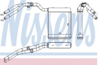 Теплообменник, отопление салона NISSENS 71773