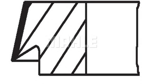 Комплект поршневых колец MAHLE ORIGINAL