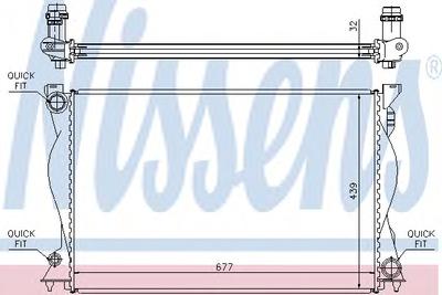 Радиатор, охлаждение двигателя NISSENS 60234A