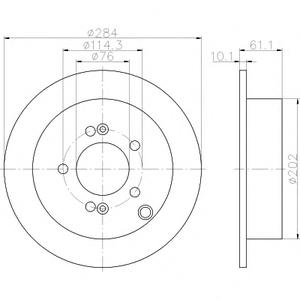 Тормозной диск HELLA PAGID 8DD355111421