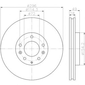 Тормозной диск HELLA PAGID 8DD355115781