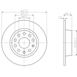 Тормозной диск HELLA PAGID 8DD355116971