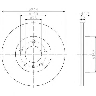 Тормозной диск HELLA PAGID