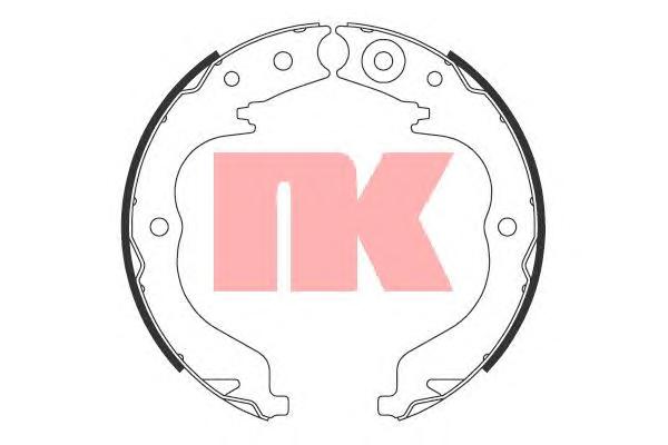 Комплект тормозных колодок, стояночная тормозная система NK