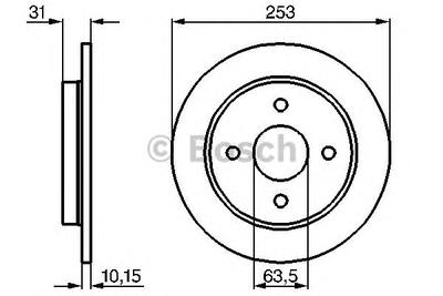 Тормозной диск BOSCH 0986478344