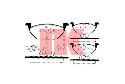 Комплект тормозных колодок, дисковый тормоз NK 224745