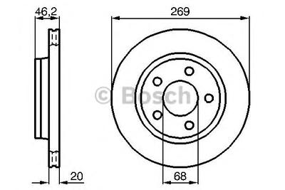 Тормозной диск BOSCH 0986478316