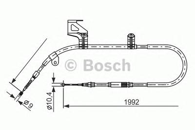 Трос, стояночная тормозная система BOSCH 1987477244