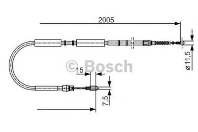 Трос, стояночная тормозная система BOSCH 1987477923