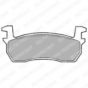 Комплект тормозных колодок, дисковый тормоз DELPHI LP259