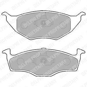 Комплект тормозных колодок, дисковый тормоз DELPHI LP1675