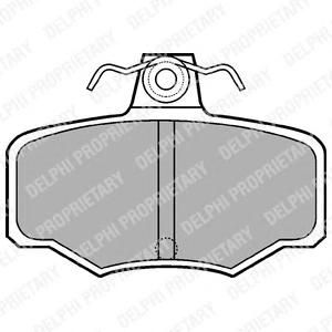 Комплект тормозных колодок, дисковый тормоз DELPHI