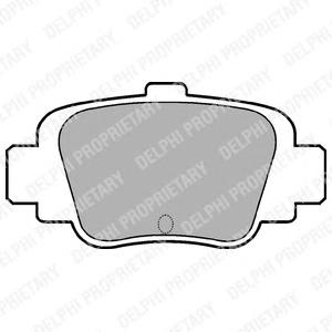 Комплект тормозных колодок, дисковый тормоз DELPHI LP780