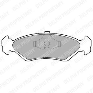 Комплект тормозных колодок, дисковый тормоз DELPHI LP591
