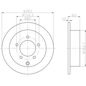 Тормозной диск HELLA PAGID 8DD355119181