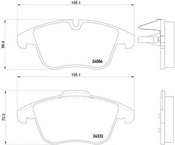 Комплект тормозных колодок, дисковый тормоз HELLA PAGID 8DB355013731