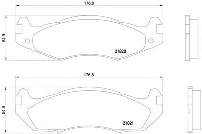 Комплект тормозных колодок, дисковый тормоз TEXTAR 2182001