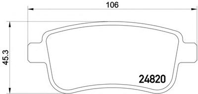 Комплект тормозных колодок, дисковый тормоз TEXTAR 2482001