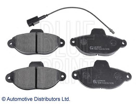 Комплект тормозных колодок, дисковый тормоз BLUE PRINT