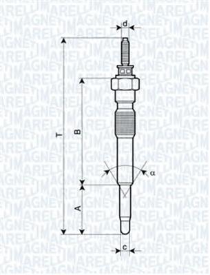 Свеча накаливания MAGNETI MARELLI