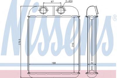 Теплообменник, отопление салона NISSENS 73467