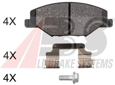 Комплект тормозных колодок, дисковый тормоз A.B.S.
