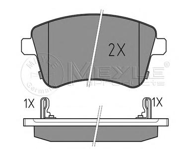 Комплект тормозных колодок, дисковый тормоз MEYLE 025 251 8419/W