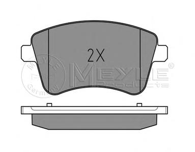 Комплект тормозных колодок, дисковый тормоз MEYLE