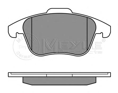 Комплект тормозных колодок, дисковый тормоз MEYLE