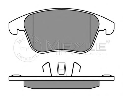 Комплект тормозных колодок, дисковый тормоз MEYLE