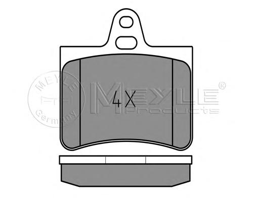 Комплект тормозных колодок, дисковый тормоз MEYLE