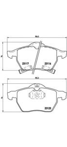 Комплект тормозных колодок, дисковый тормоз BREMBO P59 048