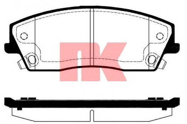 Комплект тормозных колодок, дисковый тормоз NK