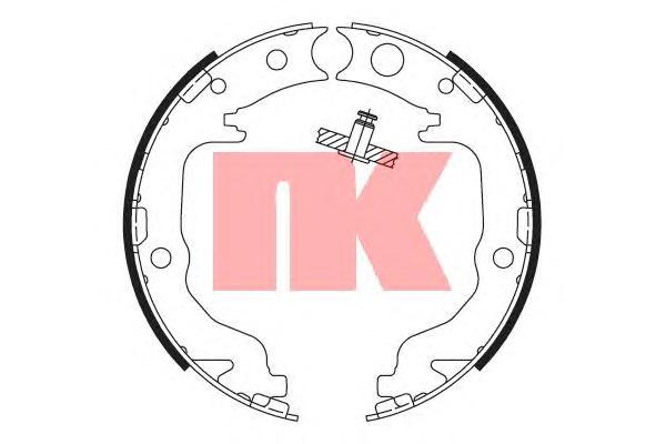 Комплект тормозных колодок, стояночная тормозная система NK