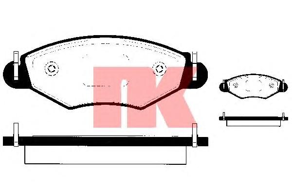 Комплект тормозных колодок, дисковый тормоз NK