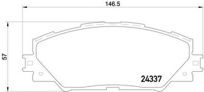 Комплект тормозных колодок, дисковый тормоз TEXTAR 2433704