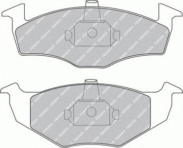 Комплект тормозных колодок, дисковый тормоз FERODO FDB1101